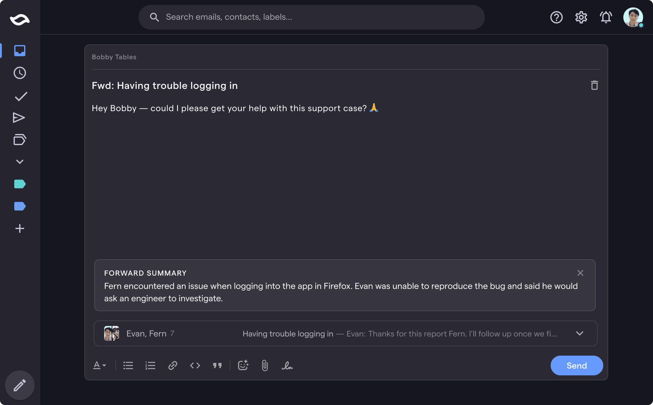 AI-generated forward summary